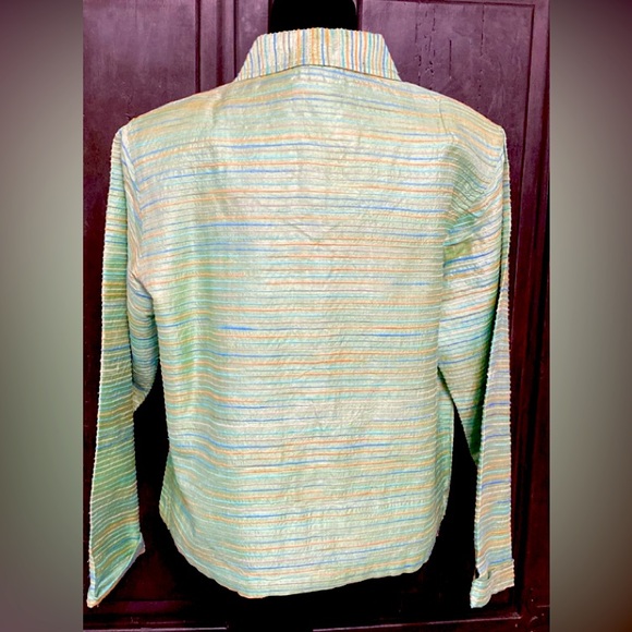 Keren Hart Spring jacket- lime green stripe - Size XL - Picture 3 of 11